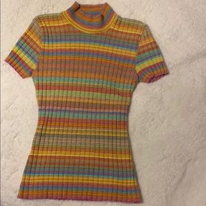 Rainbow turtle neck sweater 🌈